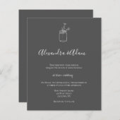 バジェット・シャルボード・メイソン・ジャー・結婚式招待状 (正面/裏面)