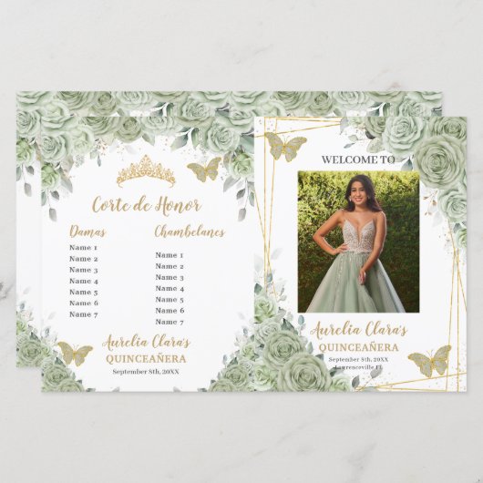 バジェット・セージグリーンフローラキンセアニェラ写真プログラム (正面/裏面)