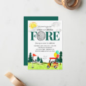 バジェット・ターニングFOREゴルフPar-Tee 4th誕生日 ノートカード (正面/裏面インサイチュ)