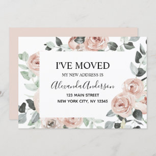 バジェット・ダスティ・ピンク・フローラ移動発表 招待状