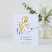 バジェット トレンディング トゥルー ラブ ゴールド ローズ ウェディング 招待 (スタンド正面)