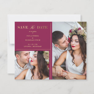 バジェット·バーガンディ·ゴールデン2写真ミニマリスト