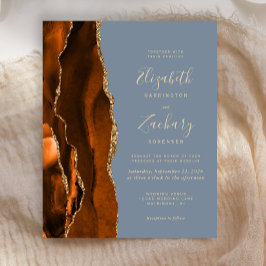 バジェット バーン オレンジ アゲート ダスティ ブルー ウェディング