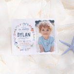 バジェット・パイレーツUnder The Sea Boysフォト誕生日<br><div class="desc">おい相棒！海賊誕生日会の招待状を持つ素晴らしいお祝いの準備をしろ！手の側に離れは、手の水の色の予算のデザインは、鯨、サメ色彩の鮮やか、イルカ、クラゲ、魚、カニ、エビ、ヒトデ、およびエサを含む海動物のフレームを備え、海賊帽子と目のパッチを着ている。その文字ははっきりしたモダンそしてタイポグラフィの中で、「海賊に一時の鐘を呼べよくはしゃぐ!」から始まり、小さな冒険のトーンを設定する。文字は青、灰色、オレンジのミックスで、時間と日付を分ける小さなサンゴがある。カードの底に「海に行け！」と書いてある。右側には、波状の枠の中に小さな海賊の写真が収められている。海の動物のかわいいパターンに逆らって。海の男の子の誕生日パーティーの招待デザインの下では、夏の集まり、プールパーティー、ビーチのbash、海をテーマにしたイベント、海賊お祝いなどに最適である。このページのコレクションのリンクを表示し違うて、このデザインの写真ではないバージョンを確認する。Zazzleの予算選択の一部として、このシートは標準の招待状サイズまたは紙品質ではない。このデザインもしは、私たちの店で見つけることができる招待カード上で、またはあなたの選択の製品に転送するためにZazzle Make Machineを使用して使用する。お客様の救済ご希望や質問に対して書、お問い合わせ先に申し込みカスタム、お申し込み前の注文を変更することはできませんのでご了承ください。</div>