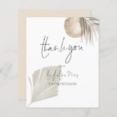 バジェット・パンパスフューチャー夫人ブライダルシャワーありがとう (正面/裏面)