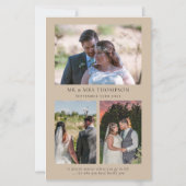 バジェット・パンパ結婚スグラスの3枚の写真引用文感謝してい (裏面)