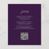 バジェット パープル シルバー アゲート プラム QRコード ウェディング (裏面)