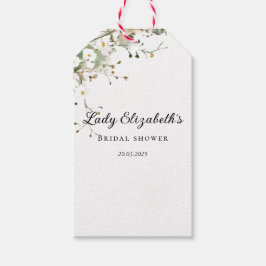 バジェット パープル フラワーズ ブリジャートン ブライダル シャワー ギフトタグ