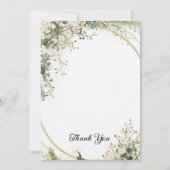 バジェット パープル フラワーズ ブリジャートン ブライダル シャワー サンキューカード (正面)