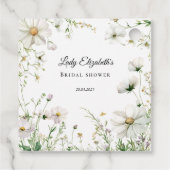 バジェット パープル フラワーズ ブリジャートン ブライダル シャワー フェイバータグ (裏面)