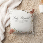 バジェット パープル フラワーズ ブリッジトン ブライダルシャワー クッション (ブランケット)