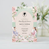 バジェット パープル フラワーズ ブリッジトン ブライダルシャワー 招待状 (スタンド正面)