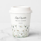 バジェット パープル フラワーズ ブリッジトン ブライダル シャワー 紙コップ (裏面)