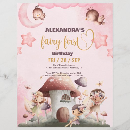 バジェット・フェアリー・ファースト・ガールの最初の誕生日 チラシ (正面)