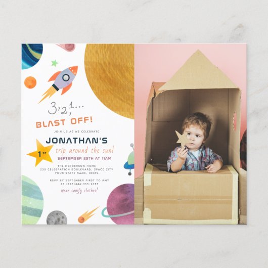 バジェット・ブラスト・オフ！宇宙少年の誕生日パーティーの写真 (正面)