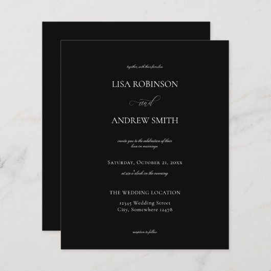 バジェット・ブラック結婚書道 (正面/裏面)