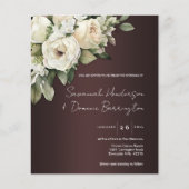 バジェット・ブルゴーニュとローズ・ブーケ・ボホ結婚ズ チラシ (正面)