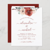 バジェット・ブルゴーニュ結婚フォトの秋フローラ (正面/裏面)