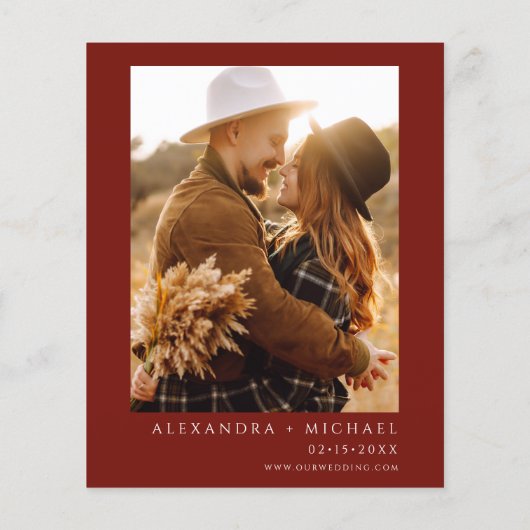 バジェット・ブルゴーニュ結婚フォトの秋フローラ (裏面)