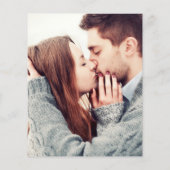 バジェット・ブルゴーニュ結婚・グリーンの写真招待状 (裏面)