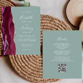 バジェット・ブルゴーニュ銀アガテセージQRコード結婚ズ