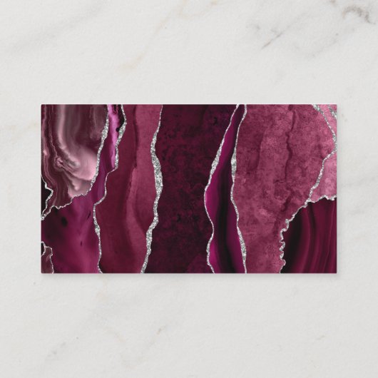 バジェット・ブルゴーニュ・シルバー・アゲテ海軍結婚のウェブサイト エンクロージャーカード (裏面)