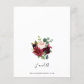 バジェット・ブルゴーニュ、ピンク、ネイビー結婚の2フライ チラシ (裏面)