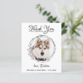 バジェット・ペット結婚・フォトドッグサンキューカード (スタンド正面)