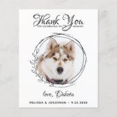 バジェット・ペット結婚・フォトドッグサンキューカード (正面)