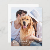バジェット・ペット結婚・フォトドッグサンキューカード (正面/裏面)