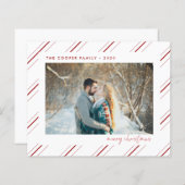 バジェット・ホリデー・フォト・カード |クリスマスモダン。 (正面/裏面)