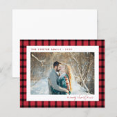 バジェット・ホリデー・フォト・カード |クリスマスモダン。 (正面/裏面)