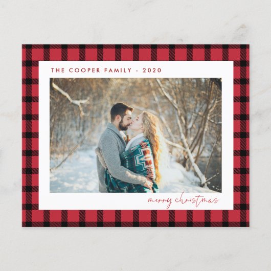 バジェット・ホリデー・フォト・カード |クリスマスモダン。 (正面)