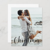 バジェット・ホリデー・フォト・カード |クリスマスモダン。 (正面/裏面)