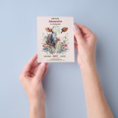 バジェット・ホーリー・カウイI'm One Cow Girl 1st誕生日 チラシ (手)