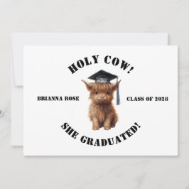 バジェット・ホーリー・カウズ！ホームスクール卒業招待状 招待状