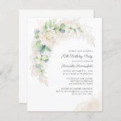 バジェット・ボタニカル70th誕生日パーティーへの招待 (正面/裏面)