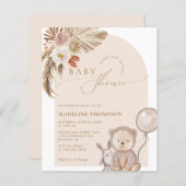 バジェット・ボヘミアン・スクリプト熊パンパスベビーシャワー (正面/裏面)