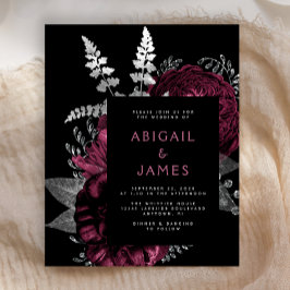 バジェット・ムーディード・ダーク・フローラ・ブルゴーニュ・結婚シルバー