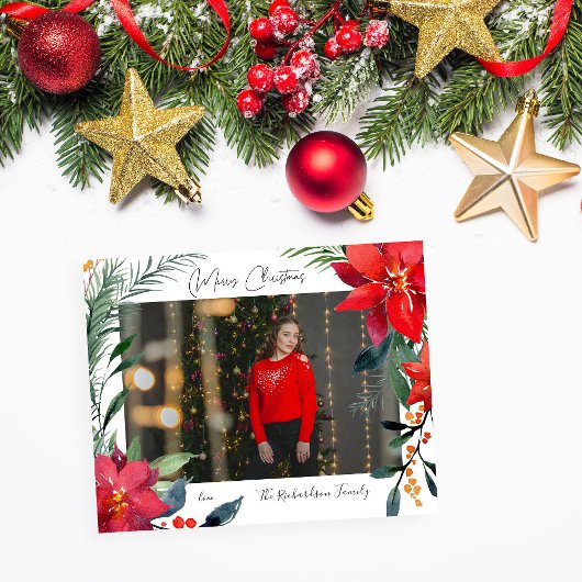 バジェット・メリークリスマス・ポインセチア写真 チラシ