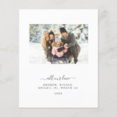 バジェット・メリー・モダンクリスミニマルス2024年写真 (裏面)