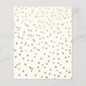 バジェット、ユニコーンウォーター花模様ガール招待状 (裏面)