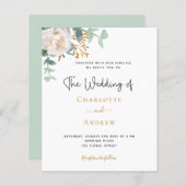 バジェット・ユーカリの緑の白いフローラ結婚ズ (正面/裏面)