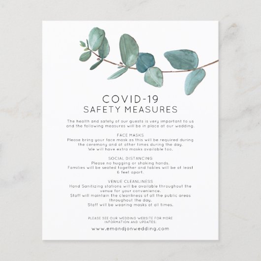 バジェット・ユーカリプタスコロナウイルス安全囲い (正面)