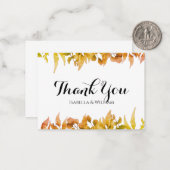 バジェット・ユーカリ結婚・グリーナリー・ホワイト ノートカード (正面/裏面インサイチュ)