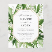 バジェット・リリー・オブ・ザ・バレーホワイトフローラ結婚ズ (正面)