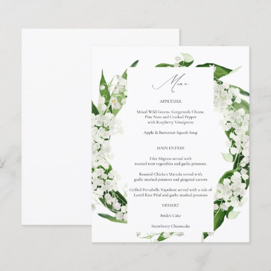 バジェット・リリー・オブ・ザ・バレー・フローラ・メニュー (正面/裏面)