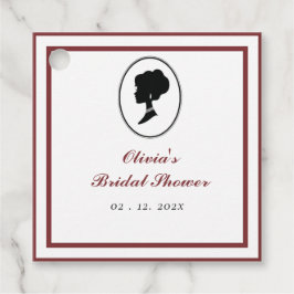 バジェット レッド ローズ フラワーズ ブリジャートン ブライダル シャワー フェイバータグ