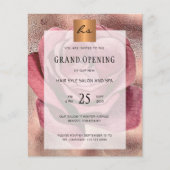 バジェット ローズゴールド ビジネス グランドオープンの招待状 (正面)