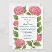 バジェット ヴィブラント ピンク フォト ウェディング 招待状 (正面)